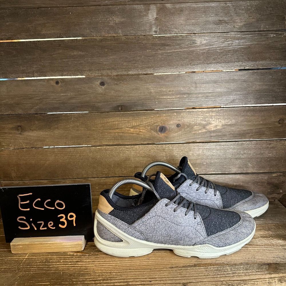 Womens Ecco Biom Gray Comfort Casual Walking Sneakers Shoes Size EU 39 US‎ 8 M